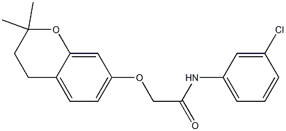 3,4-Dihydro-2,2-dimethyl-7-[N-(3-chlorophenyl)carbamoylmethoxy]-2H-1-benzopyran