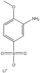3-Amino-4-methoxybenzenesulfonic acid lithium salt,,结构式