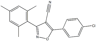 5-(4-Chlorophenyl)-3-(2,4,6-trimethylphenyl)-isoxazole-4-carbonitrile|