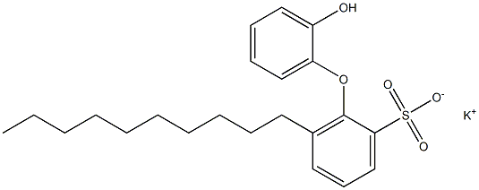2'-Hydroxy-6-decyl[oxybisbenzene]-2-sulfonic acid potassium salt Structure