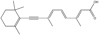(2E,4E,6E)-3,7-Dimethyl-9-(2,6,6-trimethyl-1-cyclohexenyl)-2,4,6-nonatrien-8-ynoic acid,,结构式