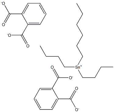 Bis(phthalic acid 1-hexyl)dibutyltin(IV) salt Structure