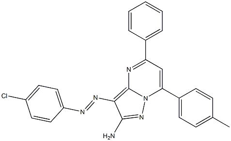 2-Amino-3-(4-chlorophenylazo)-5-phenyl-7-(4-methylphenyl)pyrazolo[1,5-a]pyrimidine,,结构式