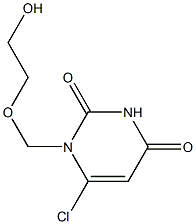 1-(2-Hydroxyethoxymethyl)-6-chlorouracil,,结构式