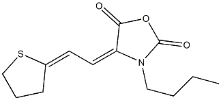 4-[2-(Thiolan-2-ylidene)ethylidene]-3-butyloxazolidine-2,5-dione Struktur