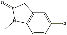 1-メチル-5-クロロ-1,3-ジヒドロ-2,1-ベンゾイソチアゾール2-オキシド 化学構造式