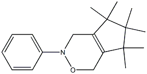 3-フェニル-5,5,6,6,7,7-ヘキサメチル-1,4-ジヒドロシクロペンタ[d][1,2]オキサジン 化学構造式