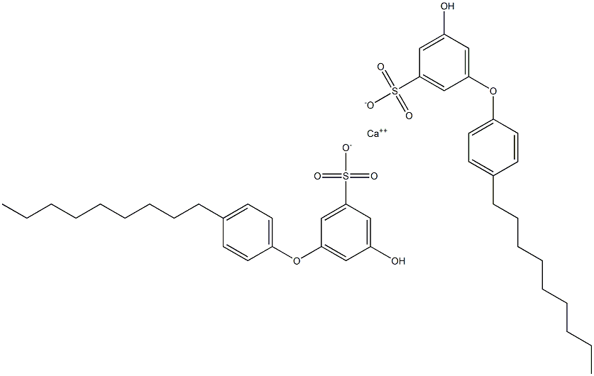Bis(5-hydroxy-4'-nonyl[oxybisbenzene]-3-sulfonic acid)calcium salt Struktur