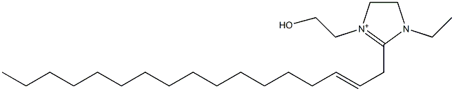 1-Ethyl-2-(2-heptadecenyl)-4,5-dihydro-3-(2-hydroxyethyl)-1H-imidazol-3-ium Struktur