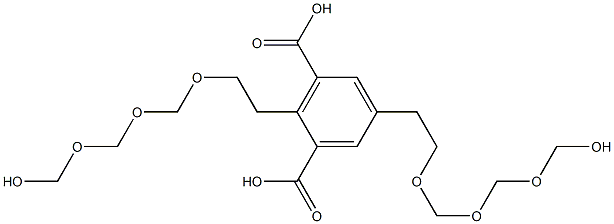 2,5-Bis(8-hydroxy-3,5,7-trioxaoctan-1-yl)isophthalic acid Struktur