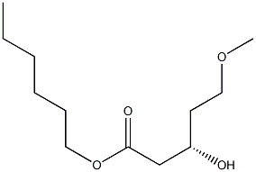 (S)-3-Hydroxy-5-methoxypentanoic acid hexyl ester 结构式