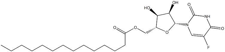 5-フルオロ-5'-O-テトラデカノイルウリジン 化学構造式