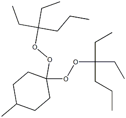 4-メチル-1,1-ビス(1,1-ジエチルブチルペルオキシ)シクロヘキサン 化学構造式