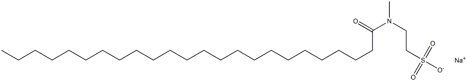 N-(1-オキソテトラコシル)-N-メチルタウリンナトリウム 化学構造式