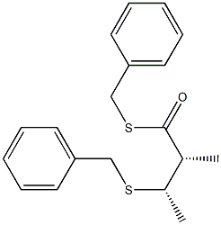 (2R,3S)-3-Benzylthio-2-methylbutanethioic acid S-benzyl ester|