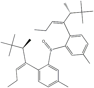 [(Z)-1-[(R)-1-メチルネオペンチル]-1-ブテニル]p-トリルスルホキシド 化学構造式