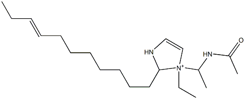 1-[1-(Acetylamino)ethyl]-1-ethyl-2-(8-undecenyl)-4-imidazoline-1-ium,,结构式