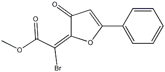 2-[ブロモ(メトキシカルボニル)メチレン]-5-フェニルフラン-3(2H)-オン 化学構造式