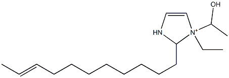 1-Ethyl-1-(1-hydroxyethyl)-2-(9-undecenyl)-4-imidazoline-1-ium Structure