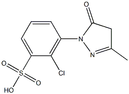 2-Chloro-3-(3-methyl-5-oxo-2-pyrazolin-1-yl)benzenesulfonic acid Structure