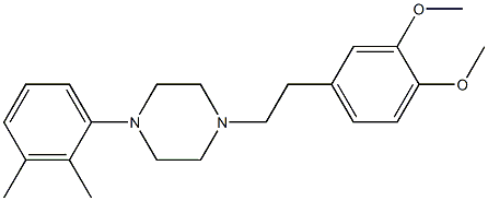 1-(3,4-Dimethoxyphenethyl)-4-(2,3-xylyl)piperazine,,结构式