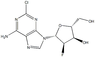 2-Chloro-2'-fluoro-2'-deoxyadenosine,,结构式