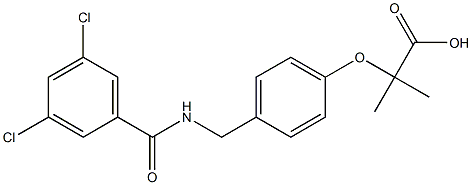 2-[4-(3,5-Dichlorobenzoylaminomethyl)phenoxy]-2-methylpropionic acid Structure