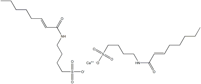 ビス[4-(2-オクテノイルアミノ)-1-ブタンスルホン酸]カルシウム 化学構造式