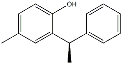 (-)-2-[(R)-1-Phenylethyl]-4-methylphenol,,结构式