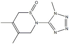 2-(1-Methyl-1H-tetrazol-5-yl)-4,5-dimethyl-3,6-dihydro-2H-1,2-thiazine 1-oxide 结构式