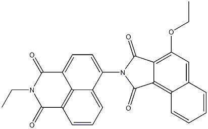N-[(2,3-Dihydro-2-ethyl-1,3-dioxo-1H-benzo[de]isoquinoline)-6-yl]-3-ethoxynaphthalimide,,结构式