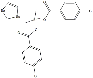 ジメチルスタンナンジセレノールビス(4-クロロベンゾアート) 化学構造式