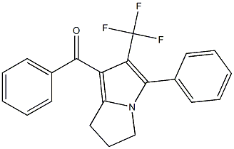 2-Trifluoromethyl-1-benzoyl-3-phenyl-6,7-dihydro-5H-pyrrolizine Struktur