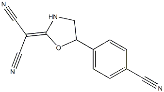 [5-(4-Cyanophenyl)oxazolidin-2-ylidene]malononitrile,,结构式