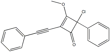 2-(Phenylethynyl)-4-phenyl-4-chloro-3-methoxycyclobuta-2-en-1-one Structure