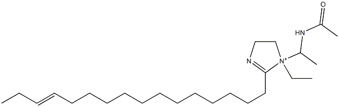 1-[1-(Acetylamino)ethyl]-1-ethyl-2-(13-hexadecenyl)-2-imidazoline-1-ium,,结构式