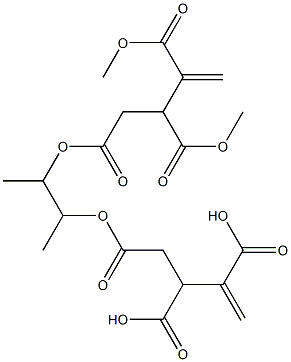 4,4'-[1,2-ジメチルエチレンビス(オキシカルボニル)]ビス(1-ブテン-2,3-ジカルボン酸ジメチル) 化学構造式