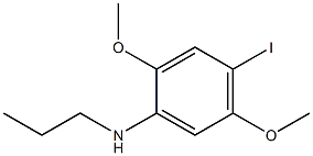 1-(2,5-ジメトキシ-4-ヨードフェニル)アミノプロパン 化学構造式
