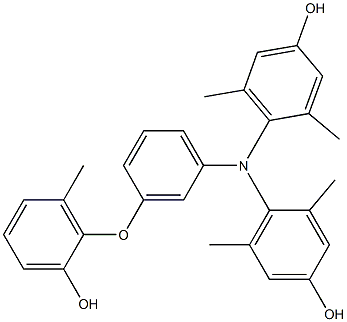 N,N-Bis(4-hydroxy-2,6-dimethylphenyl)-3-(2-hydroxy-6-methylphenoxy)benzenamine Structure