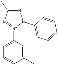 2-Phenyl-3-(m-tolyl)-5-methyl-2H-tetrazol-3-ium Struktur