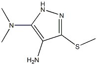 4-Amino-5-dimethylamino-3-methylthio-1H-pyrazole,,结构式