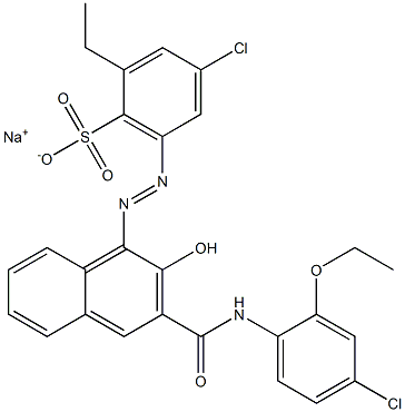 4-Chloro-2-ethyl-6-[[3-[[(4-chloro-2-ethoxyphenyl)amino]carbonyl]-2-hydroxy-1-naphtyl]azo]benzenesulfonic acid sodium salt|