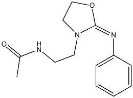 N-[2-[2-(Phenylimino)-3-oxazolidinyl]ethyl]acetamide Structure