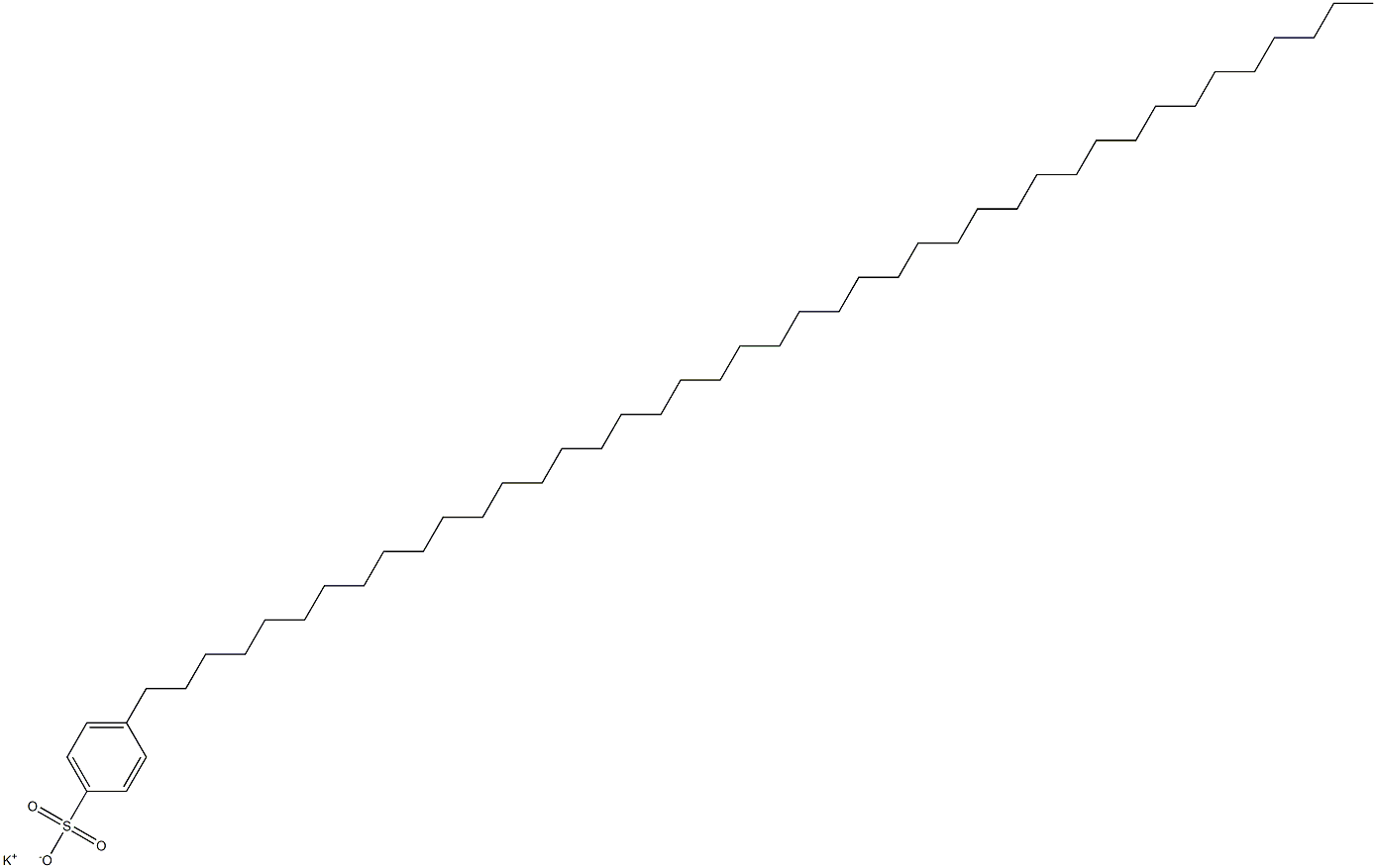 4-(Dotetracontan-1-yl)benzenesulfonic acid potassium salt Struktur