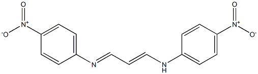 4-ニトロ-N-[3-(p-ニトロアニリノ)アリリデン]アニリン 化学構造式