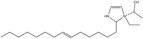 1-Ethyl-1-(1-hydroxyethyl)-2-(6-tetradecenyl)-4-imidazoline-1-ium Structure