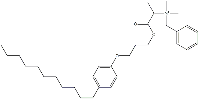 N,N-Dimethyl-N-benzyl-N-[1-[[3-(4-undecylphenyloxy)propyl]oxycarbonyl]ethyl]aminium Structure