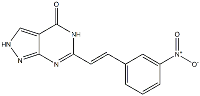 6-(m-Nitrostyryl)-2H-pyrazolo[3,4-d]pyrimidin-4(5H)-one Struktur