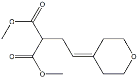 2-[2-[(Tetrahydro-2H-pyran)-4-ylidene]ethyl]malonic acid dimethyl ester 结构式