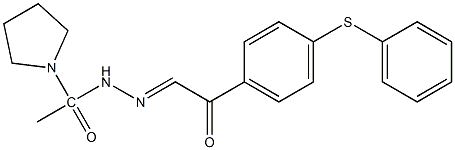 1-[p-(Phenylthio)phenacylidene]-2-(1-pyrrolidinylacetyl)hydrazine Structure